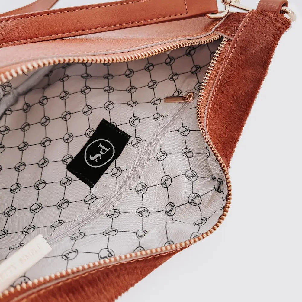 Hair on hide bum bag