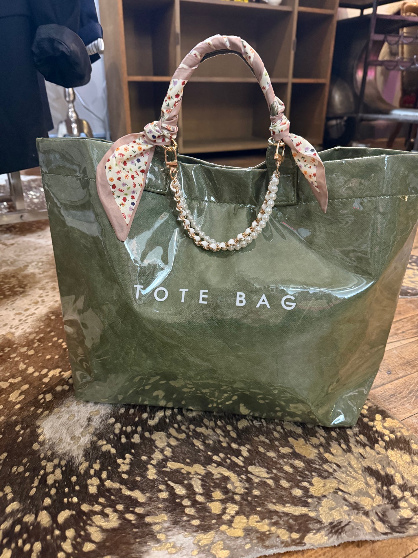 Green handbag