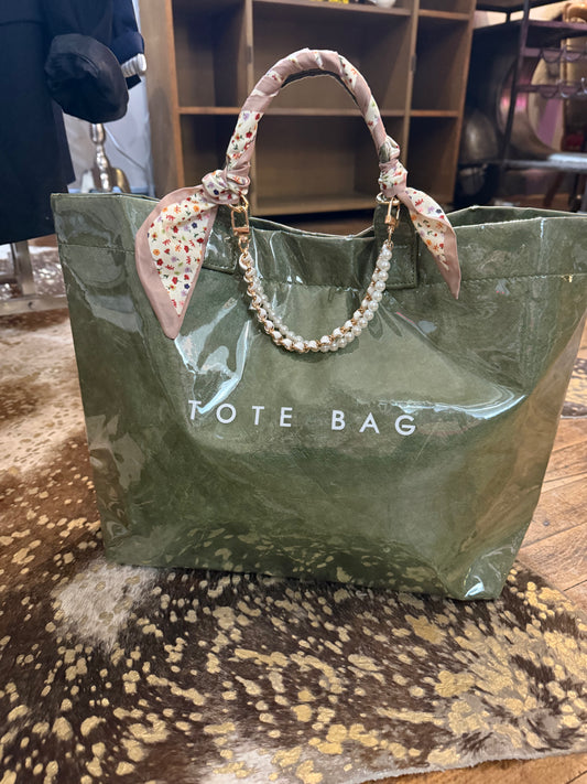 Green handbag