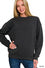 Fleece round black sweatshirt