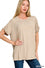 Boat neck mocha top